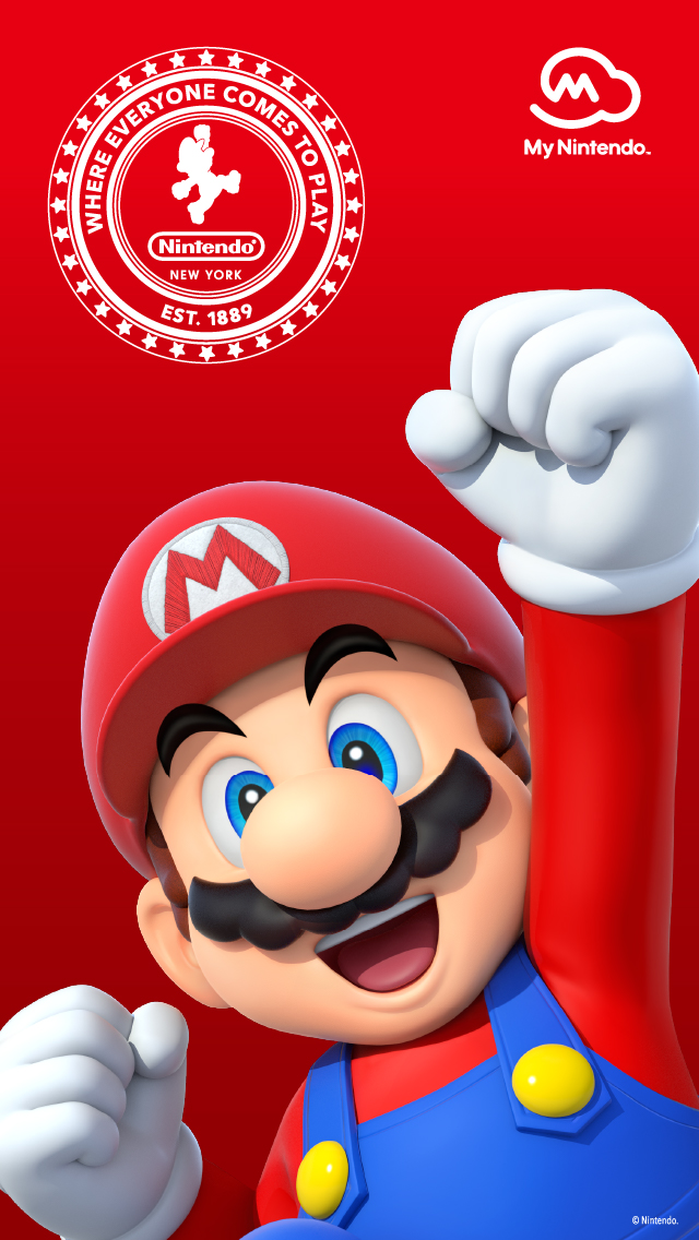 my.nintendo.com/Wallpaper - Nintendo New York Edition (Mario)/Mario_Nintendo_NY_[640x1136].jpg